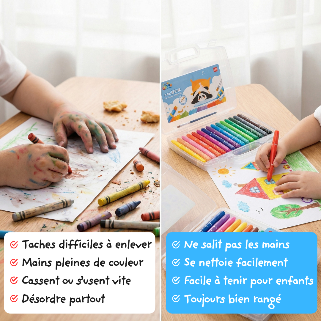 Cubiqo LibreArt — Crayons Créatifs Lavables